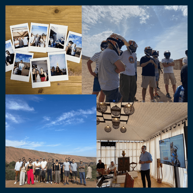 Des photos illustrant le séminaire de 10 ans fêté à Marrakech en septembre 2024