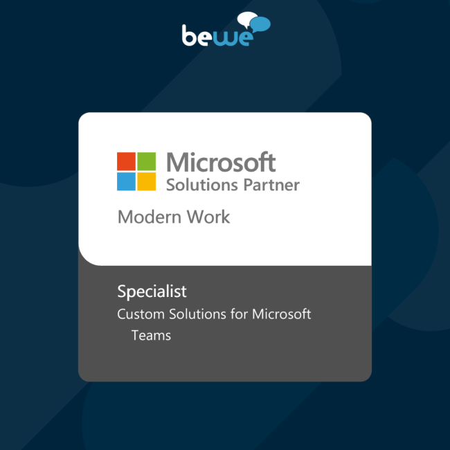 Une image illustrant notre badge custom solutions for MS teams